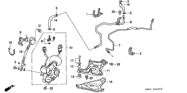 1992 Honda Accord ABS Accumulator Diagram