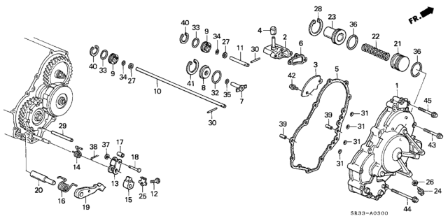 1992 Honda Civic Cover, Low Hold Accumulator Diagram for 27553-PX3-000