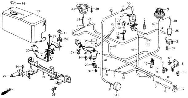 1989 Honda Civic Valve Assembly, Frequency Solenoid Diagram for 36190-PM8-A01
