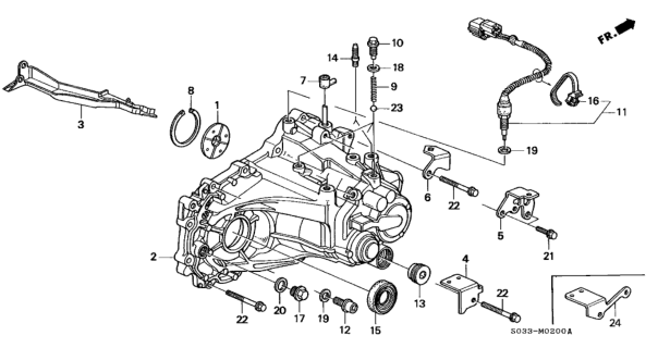 2000 Honda Civic Stay, RR. Release Pipe Diagram for 21221-P4A-010