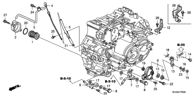 2008 Honda Odyssey Stay B, Engine Wire Harness Diagram for 32742-RYE-A50