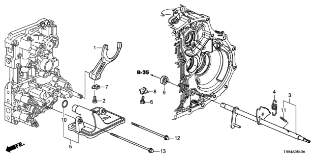 2015 Honda Civic Shaft, Control Diagram for 24410-RPC-000