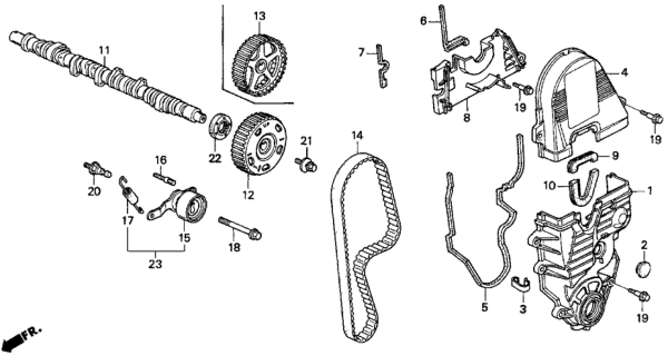 1994 Honda Del Sol Camshaft - Timing Belt Diagram