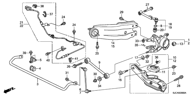 2014 Honda Ridgeline Rear Stabilizer - Rear Lower Arm Diagram