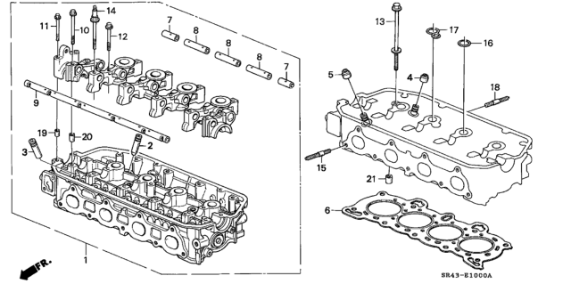 1993 Honda Civic Cylinder Head Diagram