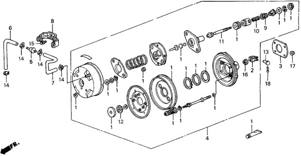 1989 Honda Civic Power Assembly, Master (9") Diagram for 46400-SD2-A03