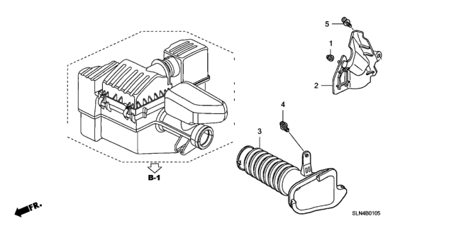 2008 Honda Fit Joint, Air In. Diagram for 17250-RME-A00