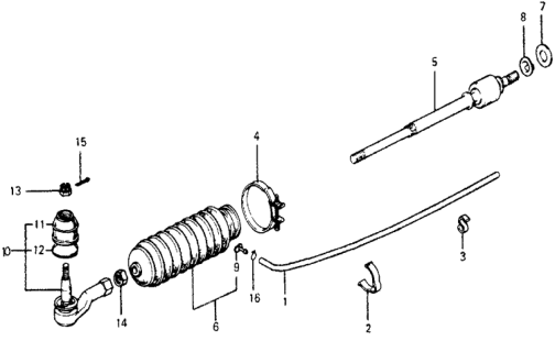 1978 Honda Accord Joint, Breather Tube Diagram for 53539-538-300