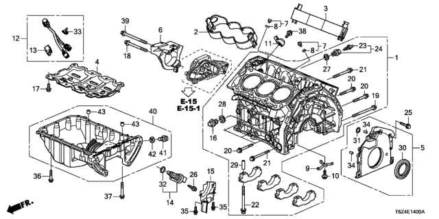 2019 Honda Ridgeline Bolt-Washer (10X109) Diagram for 90006-P8A-A01