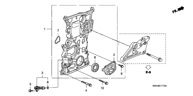 2009 Honda CR-V Case Assembly, Chain Diagram for 11410-RZA-A00