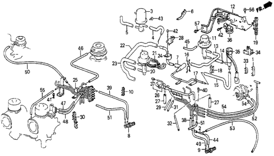 1986 Honda Prelude Pipe, Air Control Valve A Outlet Diagram for 17387-PC7-660