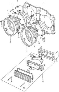 1981 Honda Accord Ring, R. Mounting (Type1) (Stanley) Diagram for 33103-689-003