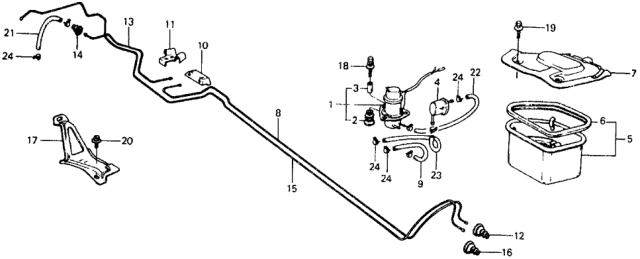 1978 Honda Civic Fuel Pump - Fuel Strainer Diagram