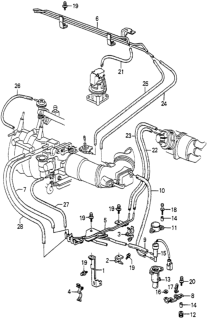 1985 Honda Accord Clamp, Bypass Hose Diagram for 17404-PD6-003