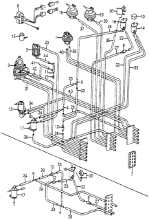 1984 Honda Accord Joint (3.5MM) (Three-Way) Diagram for 36010-PD2-662