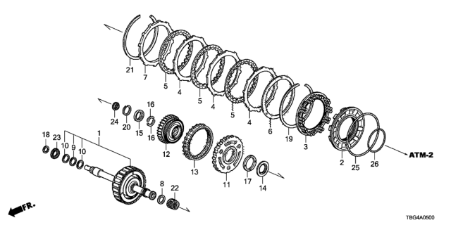 2018 Honda Civic O-Ring (152X2.5) Diagram for 91301-RFH-003