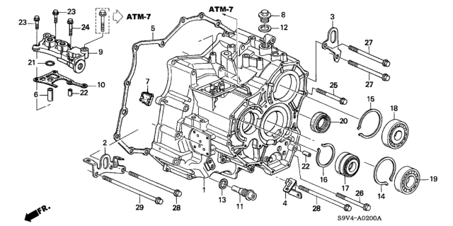 2004 Honda Pilot Case, Transmission Diagram for 21210-PVG-325