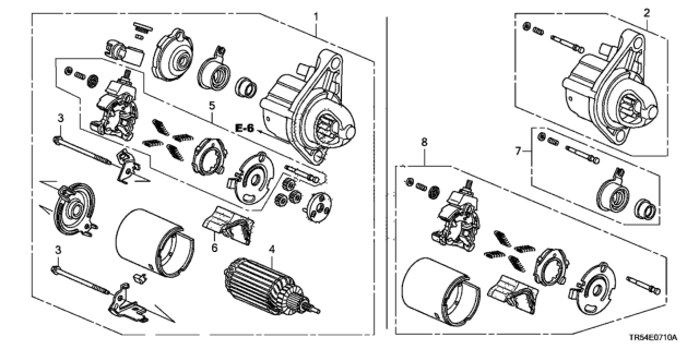 2015 Honda Civic Starter Motor (Mitsuba) Diagram