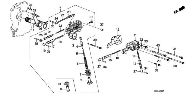 1986 Honda Accord Spring B, Lock-Up Timing Diagram for 27627-PF4-611