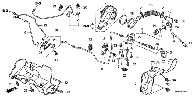 2011 Honda Civic Stay, Fuel Filler Pipe Cover Diagram for 17666-SNF-A01