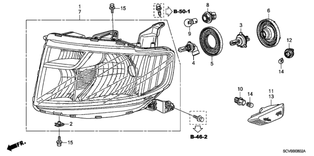 2011 Honda Element Headlight Diagram