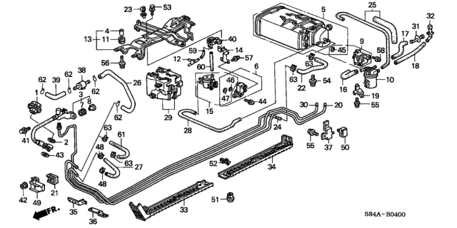2002 Honda Accord Pipe, Fuel Feed Diagram for 17700-S84-A01