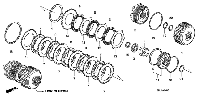 2007 Honda Odyssey AT Clutch (Low) Diagram