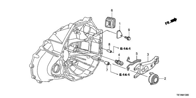 2012 Honda Accord MT Clutch Release (V6) Diagram