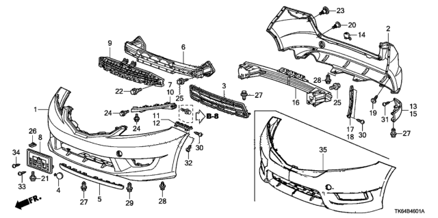 2012 Honda Fit Cover, FR. Towing Hook *YR592M* (ORANGE BURST METALLIC) Diagram for 71104-TK6-A00ZV