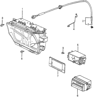 1982 Honda Accord Meter Assembly, Combination (Denso) Diagram for 37100-SA5-774