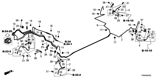 2013 Honda Civic Brake Lines (2.4L) (Disk) Diagram