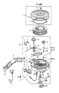 1983 Honda Accord Case Assy., Air Cleaner Diagram for 17240-PC2-713