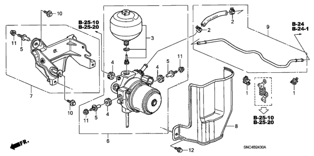 2011 Honda Civic Brake Power Unit Diagram
