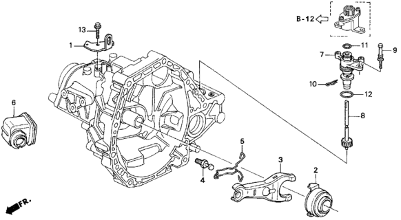 1994 Honda Del Sol MT Clutch Release (V-TEC) Diagram