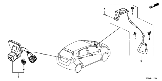 2015 Honda Fit GPS Antenna - Rearview Camera Diagram