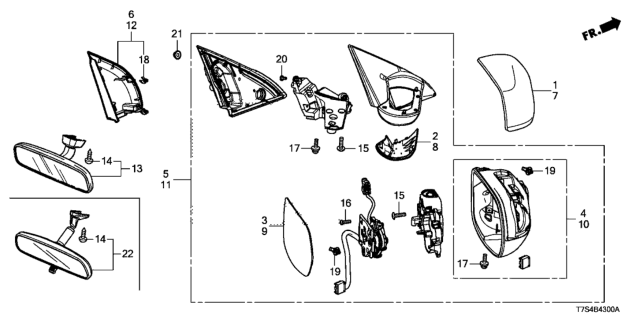 2018 Honda HR-V Skullcap (White Orchid Pearl) Diagram for 76251-T0A-A11ZA