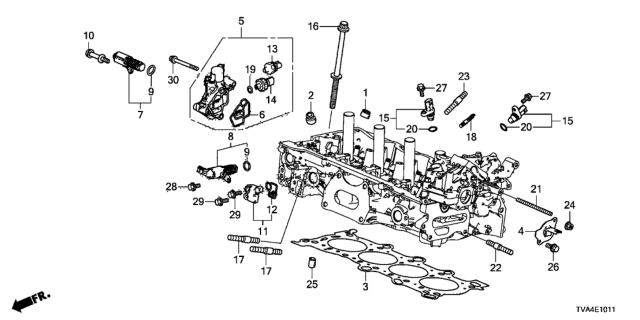 2020 Honda Accord Valve Assembly, Spool Diagram for 15810-6B2-A01