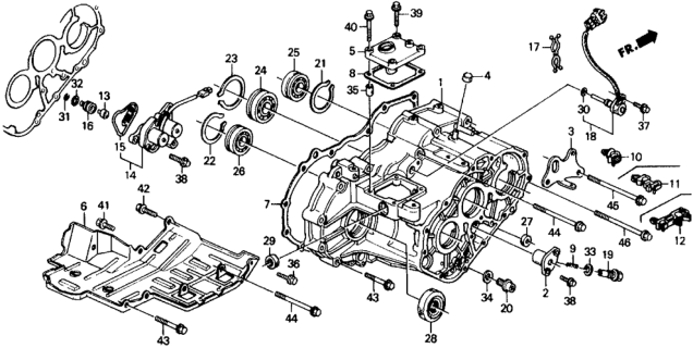 1990 Honda Civic Bearing (26X64X16) Diagram for 91004-P7C-003