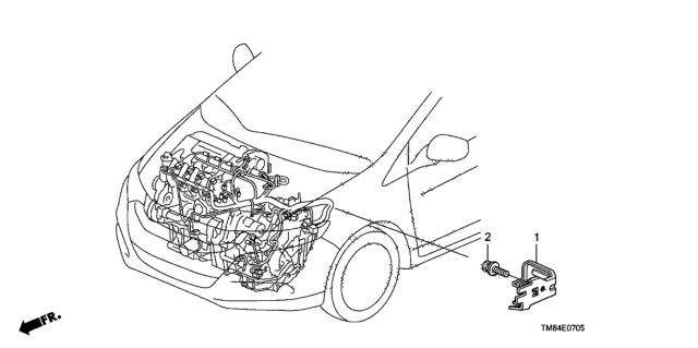 2011 Honda Insight Engine Wire Harness Stay Diagram