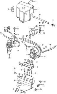 1981 Honda Prelude Valve Assembly, Egr Control Diagram for 18740-PA5-901