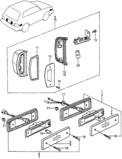 1980 Honda Civic Screw, Tapping (3X20) Diagram for 34302-SA0-003