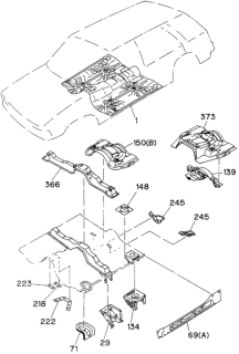1995 Honda Passport Patch, AT Control Lever Diagram for 8-97800-803-0