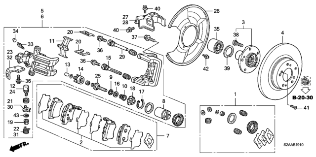 2008 Honda S2000 Bearing Assembly, Front Hub Diagram for 44300-S84-A02