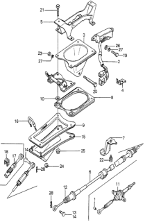 1979 Honda Accord Guide, Control Cable Diagram for 54351-659-980