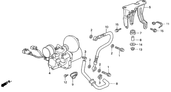 1995 Honda Prelude Pump Assembly, Abs Diagram for 57310-SS0-A52