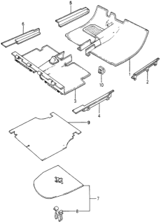 1979 Honda Accord Floor Mat, RR. *A3L* (MARBLE BROWN) Diagram for 72825-671-972ZC