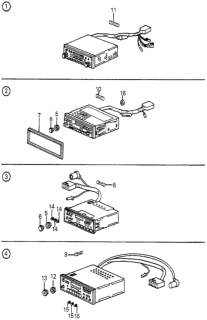 1984 Honda Accord Tuner Assy., Radio (Cassette+Fm/Am) (Panasonic) Diagram for 08100-ALL0173SF