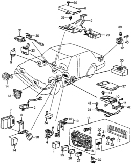 1985 Honda Accord Fuse Box - Relay - Horn Diagram