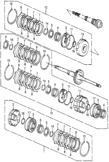 1984 Honda Accord Clutch Assy., Second Diagram for 22600-PC9-030