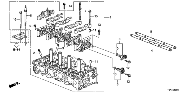 2014 Honda CR-V Cylinder Head Diagram